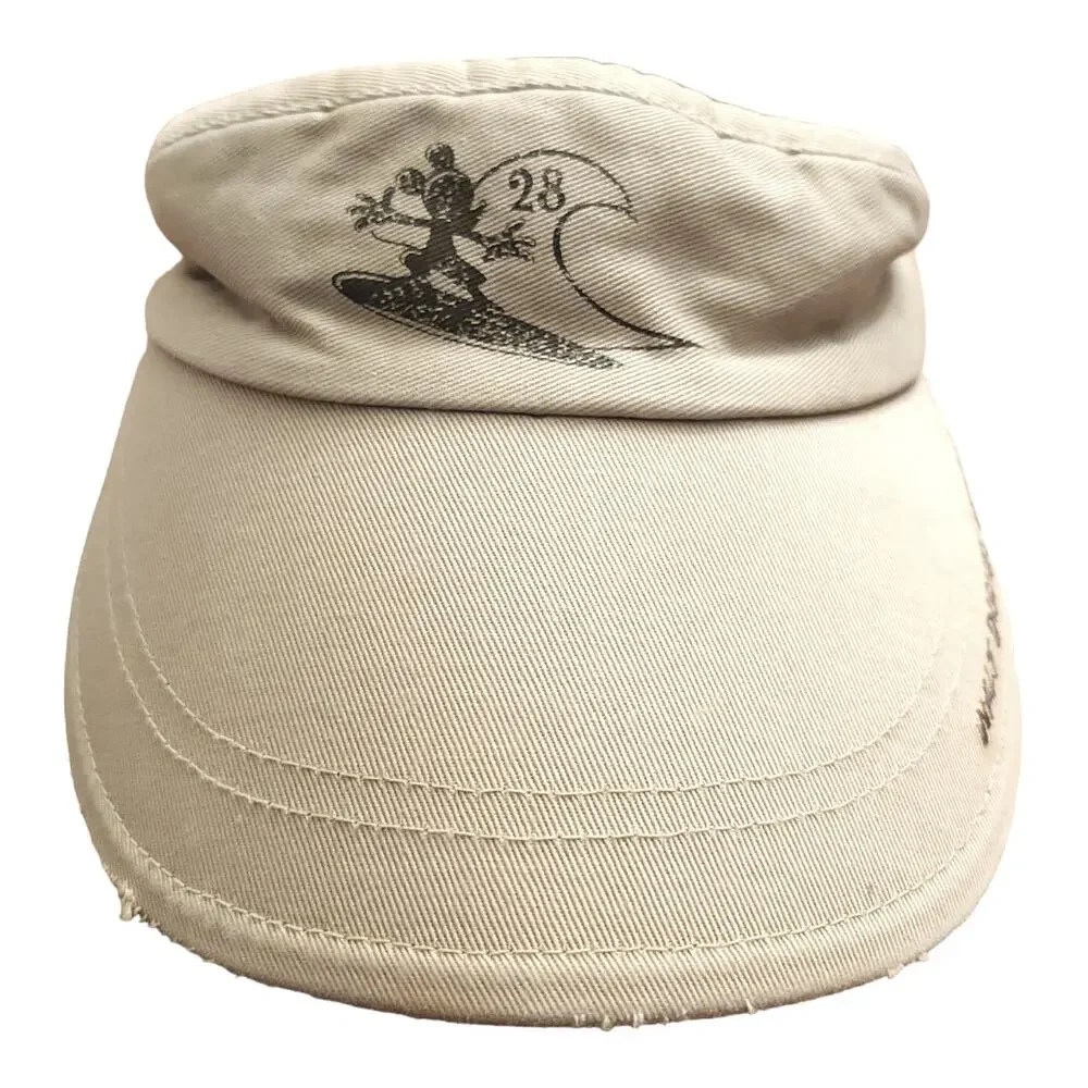 Walt Disney World Surfing Mickey Mouse Adjustable Visor in Khaki Adult O/S